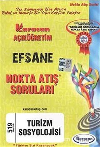 AÖF Turizm Sosyolojisi Efsane Nokta Atış Soruları (Kod:519)