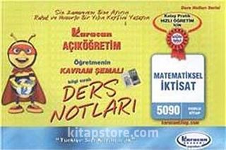 AÖF Matematiksel İktisat Öğretmenin Kavram Şemalı Ders Notları (Kod:5090)