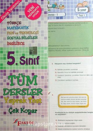 5.Sınıf Tüm Dersler Yaprak Test