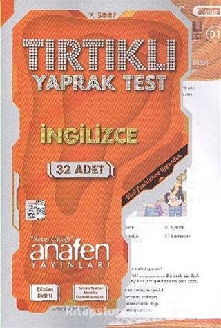 7. Sınıf İngilizce Tırtıklı Yaprak Test (32 Adet)