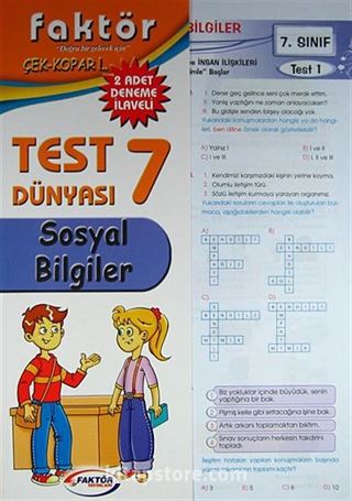 7.Sınıf Sosyal Bilgiler Test Dünyası