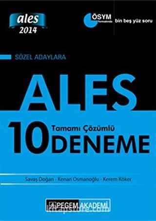 2014 ALES Sözel Adaylara Tamamı Çözümlü 10 Deneme