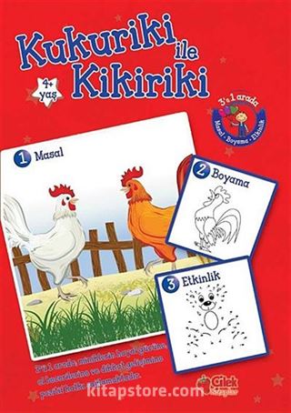 Kukuriki ile Kikiriki (Masal-Boyama-Etkinlik)