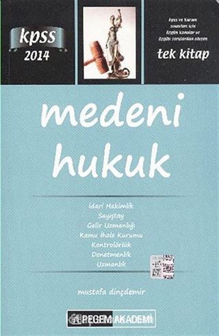 2014 KPSS Medeni Hukuk Tek Kitap