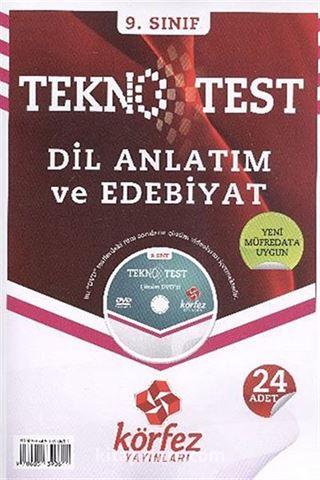 9. Sınıf Dil Anlatım ve Edebiyat Tekno Test (24 Adet) (Dvd İlaveli)