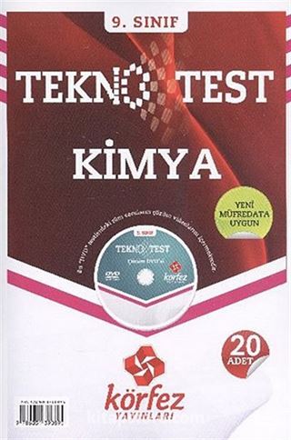 9. Sınıf Kimya Tekno Test (20 Adet) (Dvd İlaveli)