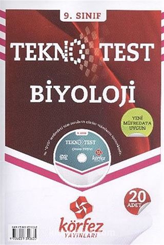 9. Sınıf Biyoloji Tekno Test (20 Adet) (Dvd İlaveli)