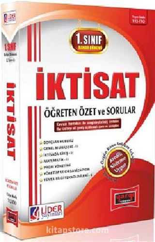 AÖF 1. Sınıf Bahar Dönemi 2. Yarıyıl İktisat Öğreten Özet ve Sorular (AF-112-ITO)