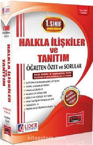 AÖF Halkla İlişkiler Ve Tanıtım 1. Sınıf Bahar Dönemi (2. Yarıyı) Öğreten Özet ve Sorular (AF-112-HI)