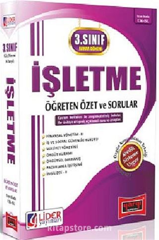 AÖF İşletme 3. Sınıf Bahar Dönemi (6. Yarıyıl) Öğreten Özet ve Sorular (AF-136-ISL)