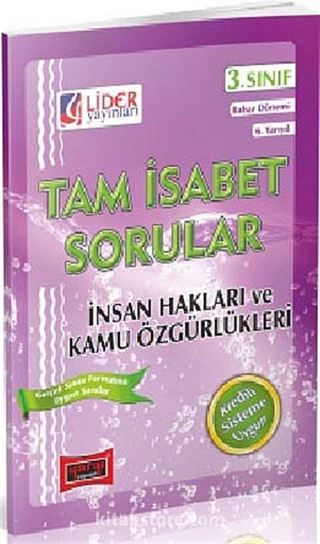 AÖF İnsan Hakları ve Kamu Özgürlükleri 3. Sınıf Bahar Dönemi (6. Yarıyıl) Tam İsabet Sorular (AF-236-IHK)