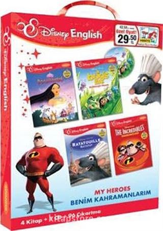 Benim Kahramanlarım Özel Çantalı Set (4 Kitap-1 Cd-96 Çıkartma-18 Hafıza Oyun Kart)