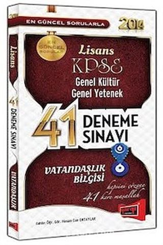 2014 KPSS Lisans Genel Kültür Genel Yetenek Vatandaşlık Bilgisi 41 Deneme Sınavı