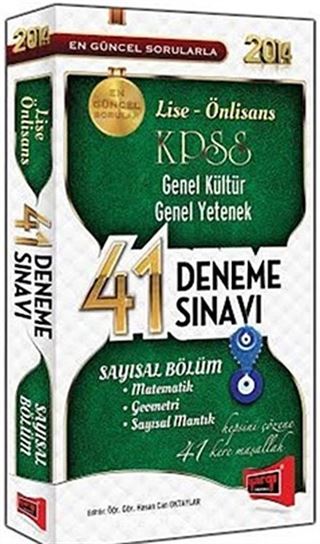 2014 KPSS Lise-Önlisans Genel Kültür Genel Yetenek Sayısal Bölüm 41 Deneme Sınavı