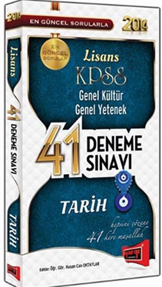 2014 KPSS Lisans Genel Kültür Genel Yetenek Tarih 41 Deneme Sınavı