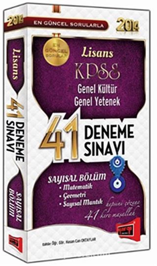 2014 KPSS Lisans Genel Kültür Genel Yetenek Sayısal Bölüm 41 Deneme Sınavı