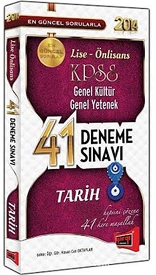 2014 KPSS Lise-Önlisans Genel Kültür Genel Yetenek Tarih 41 Deneme Sınavı