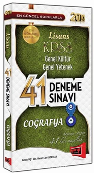 2014 KPSS Lisans Genel Kültür Genel Yetenek Coğrafya 41 Deneme Sınavı