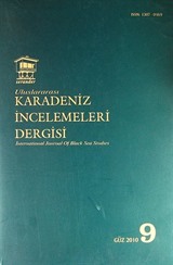 Uluslararası Karadeniz İncelemeleri Dergisi Sayı:9 Güz 2010