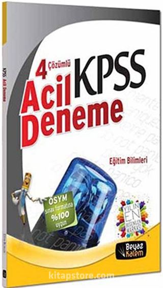 KPSS Eğitim Bilimleri 4 Çözümlü Acil Deneme