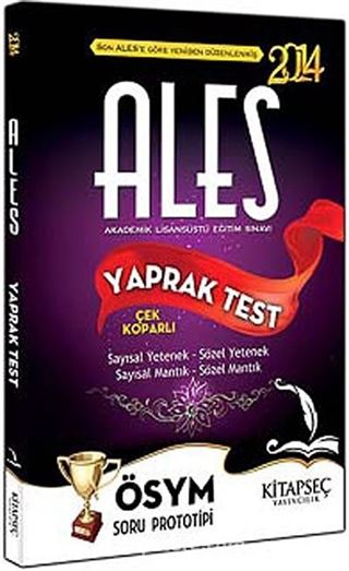 2014 ALES Çek Koparlı Yaprak Test