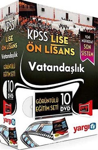 2014 KPSS Genel Kültür Lise-Önlisans Vatandaşlık Görüntülü Eğitim Seti (10 Dvd)