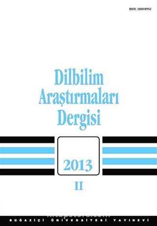 Dilbilim Araştırmaları Dergisi 2013/2