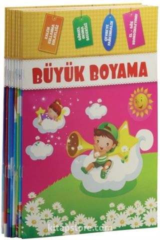 Büyük Boyama Seti (8 Kitap Takım)