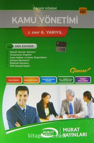 3.Sınıf 6.Yarıyıl Kamu Yönetimi Ana Kaynak Bahar Dönemi