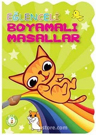 Eğlenceli Boyamalı Masallar Seti (Şekilli - 5 Kitap Takım)