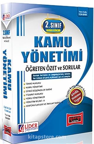 AÖF 2. Sınıf Bahar Dönemi Kamu Yönetimi Öğreten Özet ve Sorular (4. Yarıyıl) (AF-124-KMY)