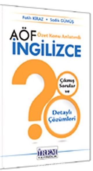 AÖF İngilizce Özet Konu Anlatımlı, Çıkmış Sorular ve Detaylı Çözümleri