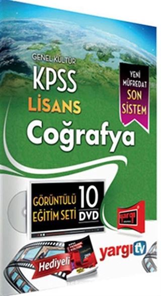 2014 KPSS Genel Kültür Lisans Coğrafya Görüntülü Eğitim Seti (10 Dvd)