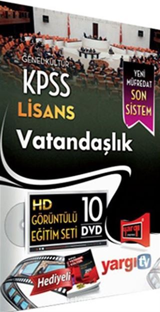 2014 KPSS Genel Kültür Lisans Vatandaşlık HD Görüntülü Eğitim Seti (10 Dvd)