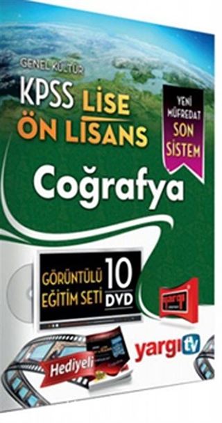 2014 KPSS Genel Kültür Lise-Ön Lisans Coğrafya Görüntülü Eğitim Seti (10 Dvd)