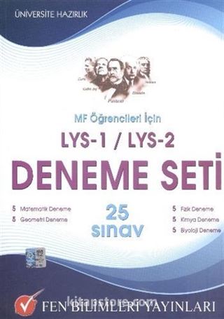 MF Öğrencileri İçin LYS-1 / LYS-2 Deneme Seti 25 Sınav