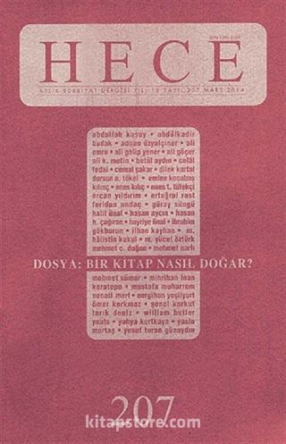 Sayı:207 Mart 2014 Hece Aylık Edebiyat Dergisi