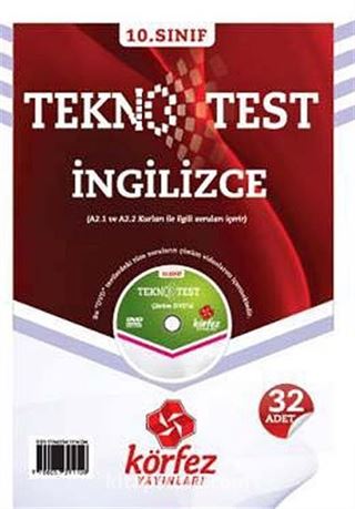 10. Sınıf İngilizce Tekno Poşet Test Çözüm Dvd'li (32 Adet)