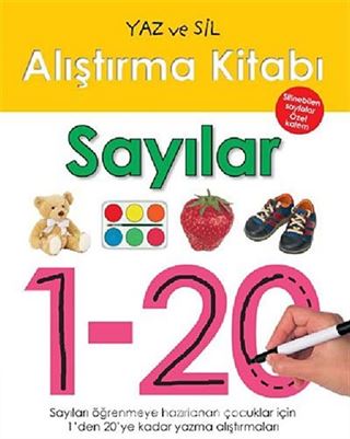 Sayılar 1-20 / Yaz ve Sil Alıştırma Kitabı