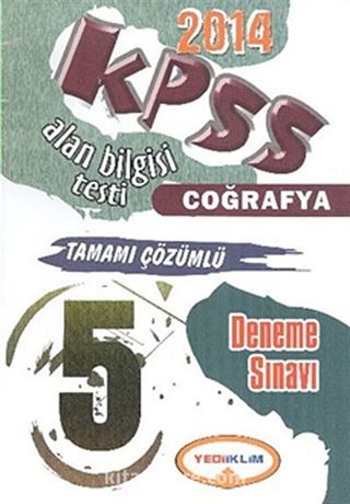 2014 KPSS Coğrafya Alan Bilgisi Testi Tamamı Çözümlü 5 Deneme Sınavı