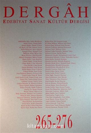 Dergah Edebiyat Sanat Kültür Dergisi 265-276 Cilt:23