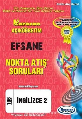 AÖF Efsane Nokta Atış Soruları İngilizce -2 (Kod:106)