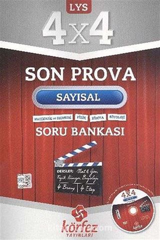 LYS 4X4 Sayısal Son Prova Soru Bankası (Çözüm Dvd'li)