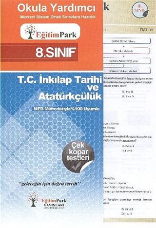 8.Sınıf T.C.İnkılap Tarihi ve Atatürkçülük Okula Yardımcı Çek Kopar Testleri