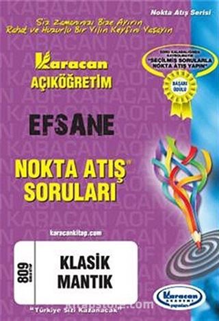 AÖF Klasik Mantık Efsane Nokta Atış Soruları (Kod:809)