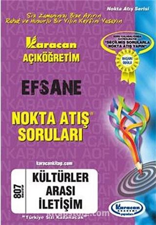 AÖF Kültürler Arası İletişim Efsane Nokta Atış Soruları (Kod:807)