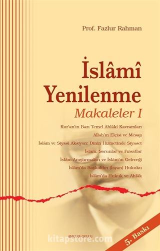 İslami Yenilenme: Makaleler 1