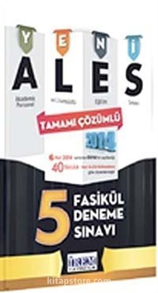 2014 ALES Tamamı Çözümlü 5 Fasikül Deneme Sınavı