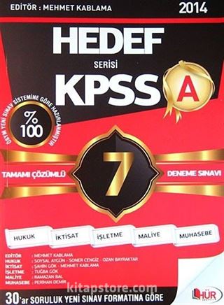 2014 Hedef Serisi KPSS A Tamamı Çözümlü 7 Deneme Sınavı