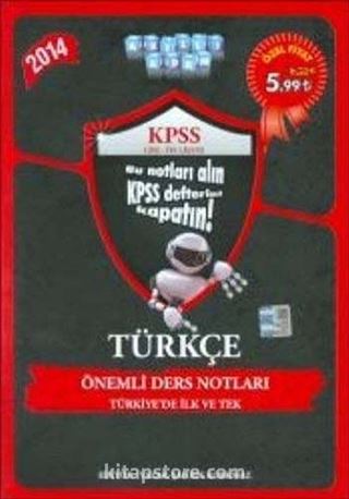 2014 KPSS Türkçe Önemli Ders Notları